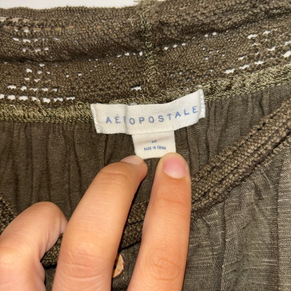 Aeropostale Olive Off-Shoulder Top - Picture 2 of 6